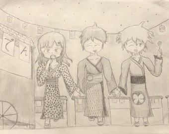 Anime Pencil Sketches | Etsy