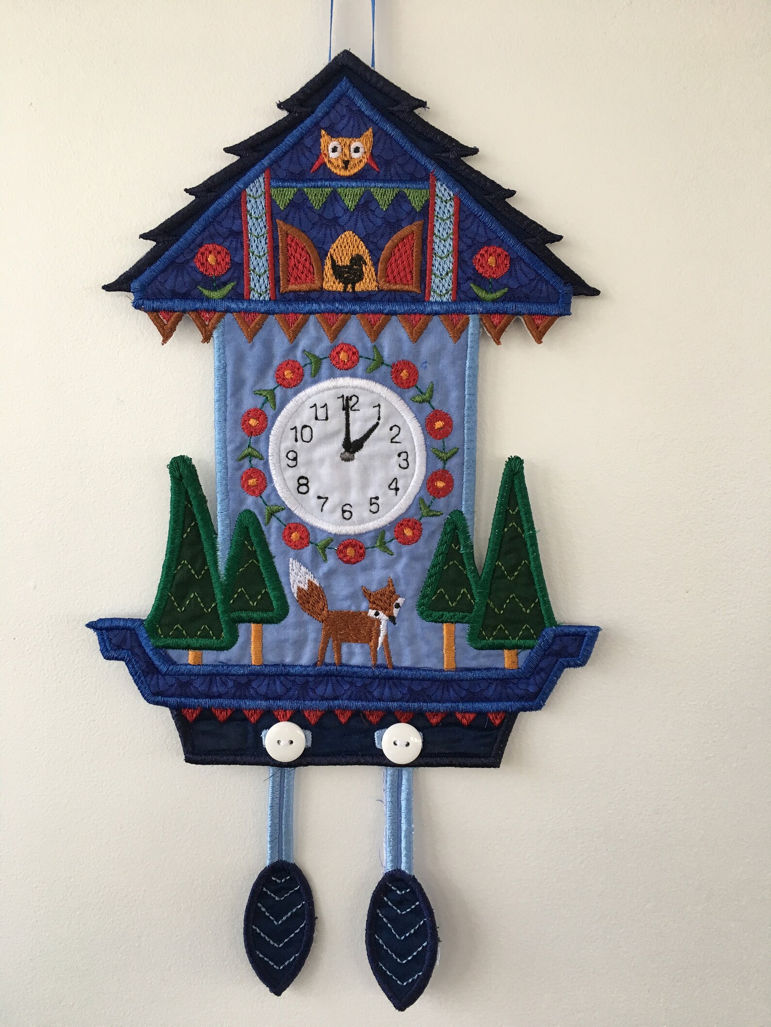 Fabric Cuckoo Clock Etsy