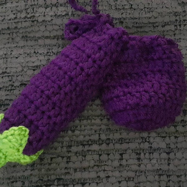 Eggplant Willie Warmer - Peter Heater - Cock Sock - Mens underwear Naughty Humorous Crochet - White Elephant gift - Sexy Cosplay