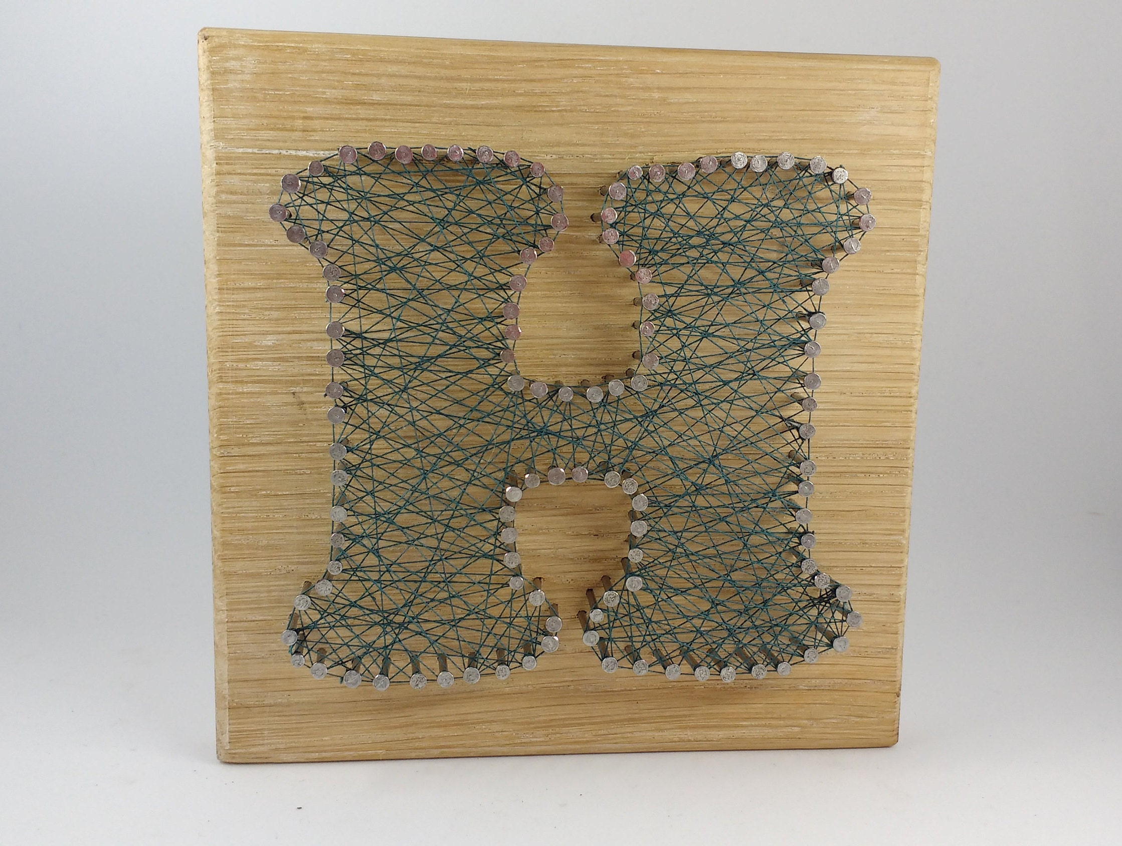 Nail and Thread Letters String Art Wall Art Personalised Etsy UK