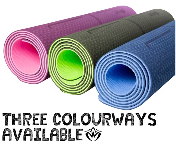 Eco friendly Yoga Mat With Alignment Lines Cushioning and Non