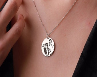 Foto Halskette in Erinnerung, Foto Disc Halskette, Benutzerdefinierte Foto Halskette, personalisierte Bild Halskette, Geschenk für Mama, personalisierte Halskette Geschenk
