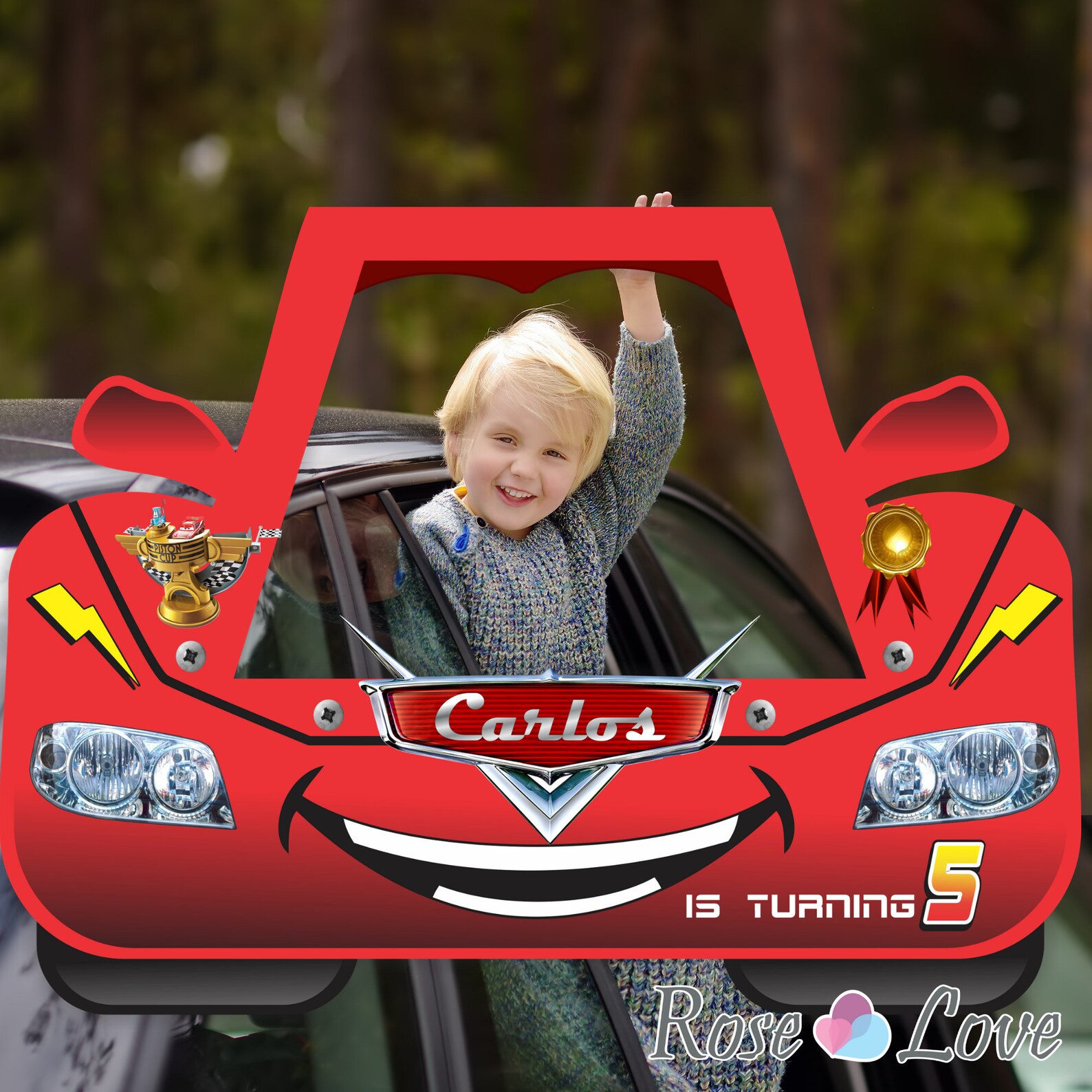 Car Photo Booth Frame Cars Party Prop Birthday Backdrop Etsy