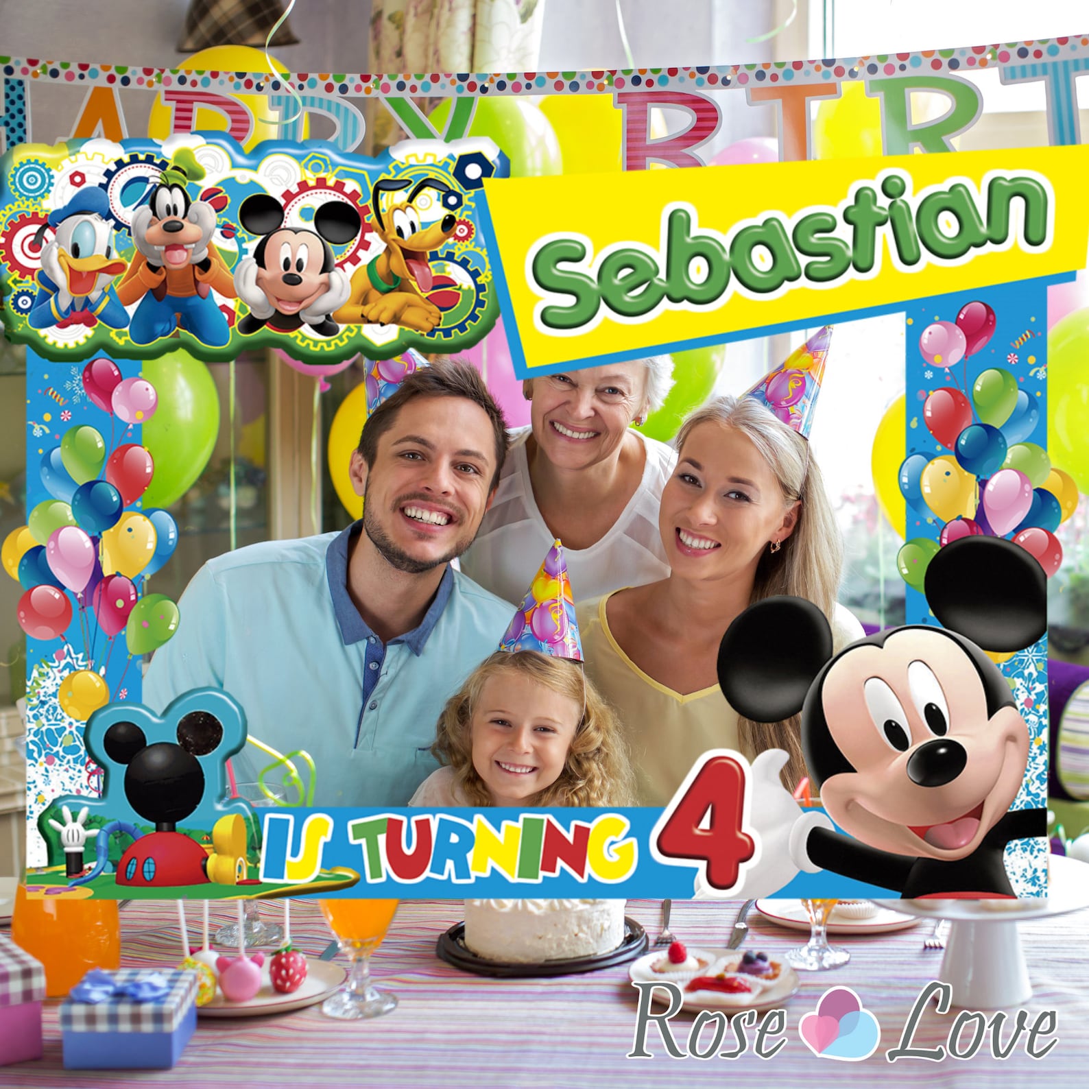 Mickey Photo Booth Frame Mickey Mouse Clubhouse Party Mickey Etsy