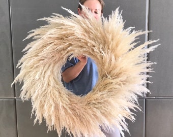 Boho Wreath, Dried Flowers Wreath, Pampas Grass, House Warming Gift