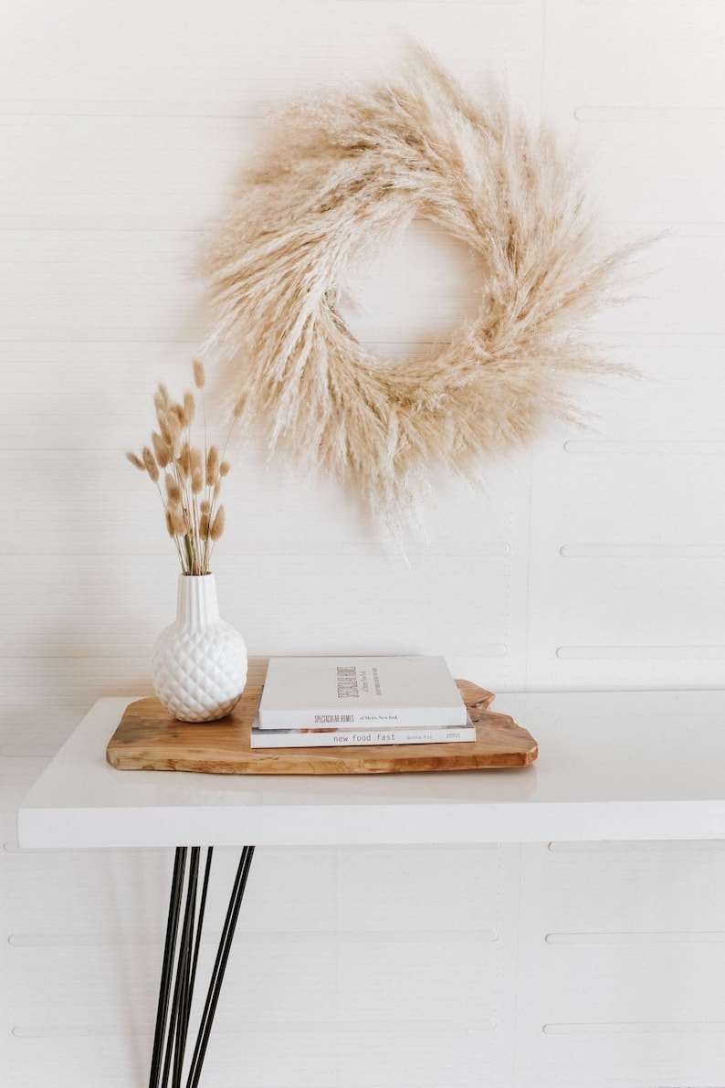 Boho Wreath Dried Flowers Wreath Pampas Grass christmas home decor ideas