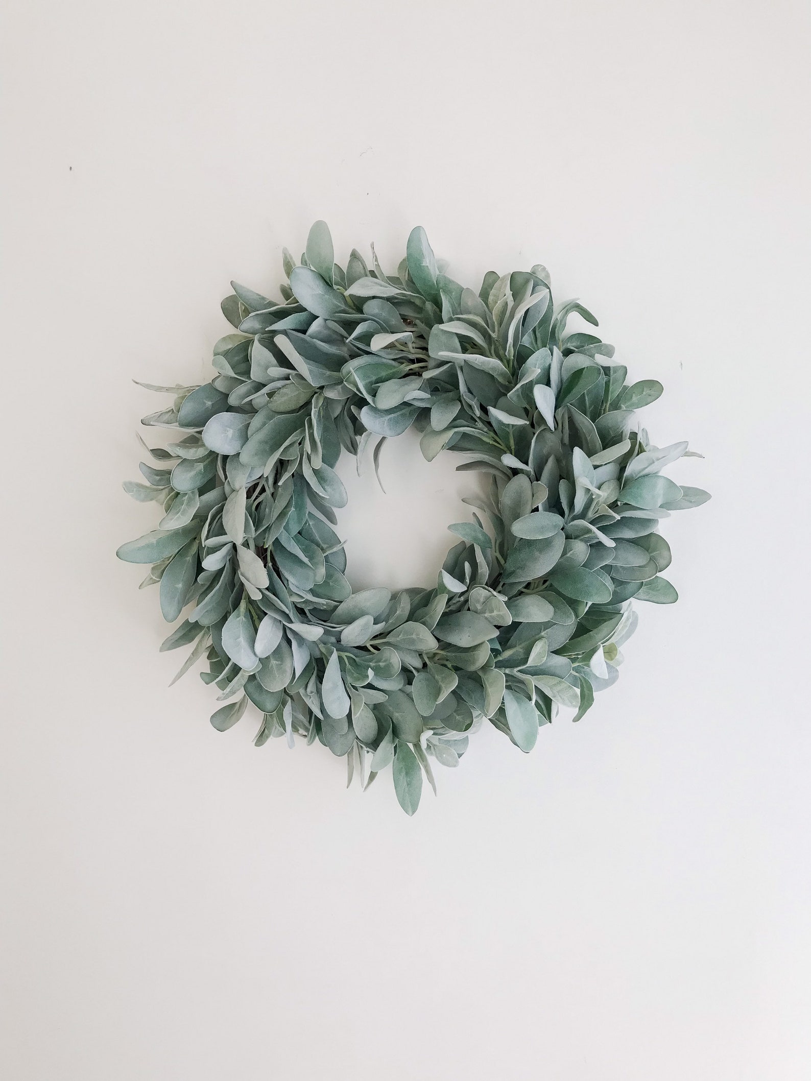 Lamb's Ear Wreath Faux Artificial All Year Round Etsy