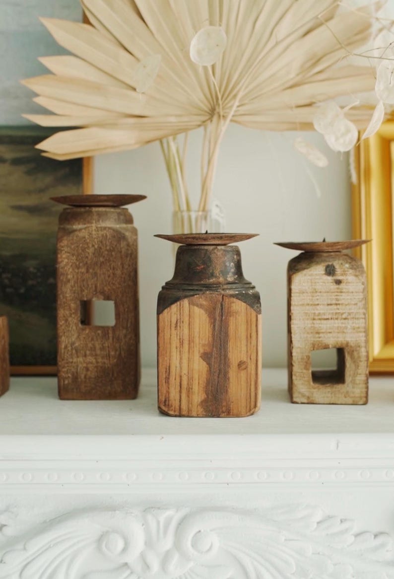 Vintage Candles, Wooden Candles, Home Decor Etsy Canada