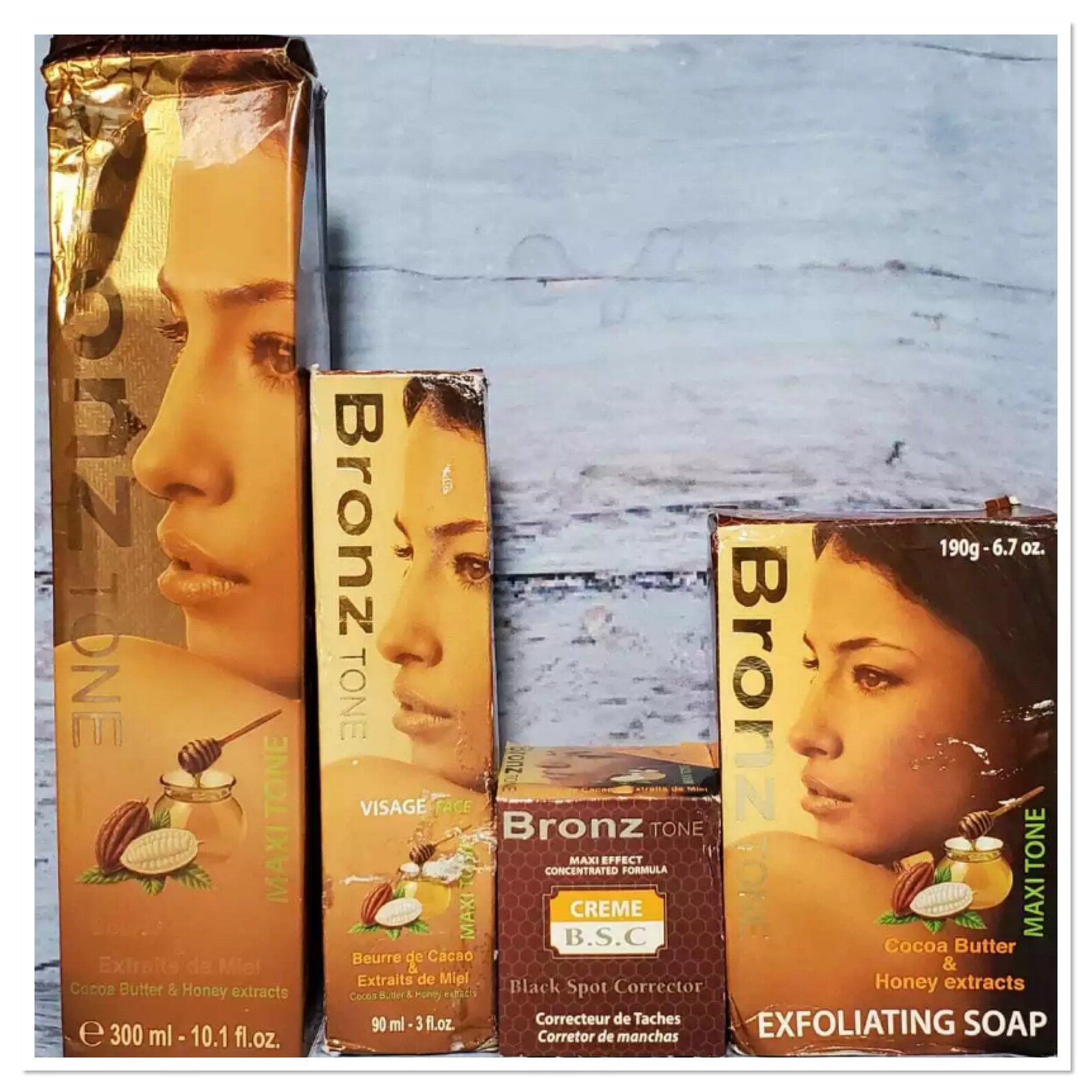 Bronze tone skin lightening set 4pcs lotion/face Etsy