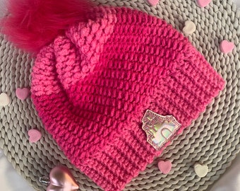¡Listo para enviar! Ganchillo Disney Castillo Beanie