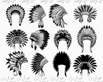 Download Indian Headdress Svg Etsy