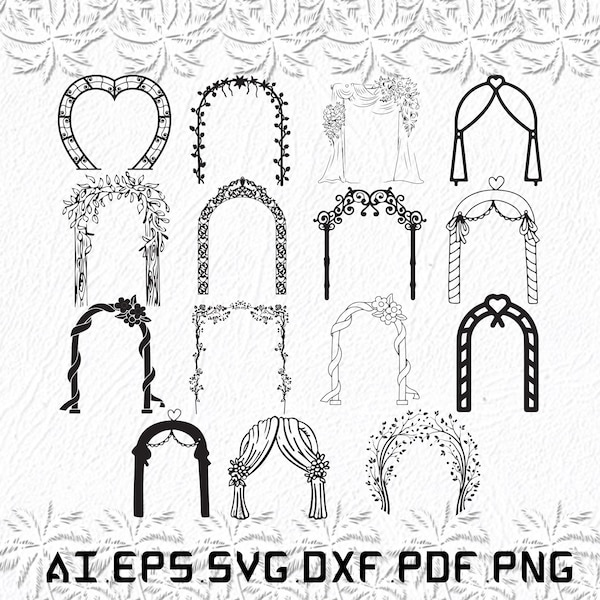 Wedding Arch svg, Wedding Arch's svg, Love svg, Wedding, Arch, SVG, ai, pdf, eps, svg, dxf, png
