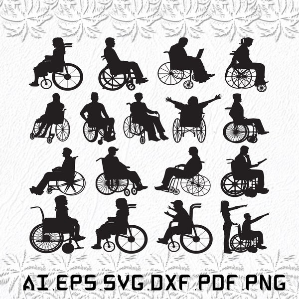 Wheel Chair svg, Wheel svg, Chair svg, Drive, Funny, SVG, ai, pdf, eps, svg, dxf, png