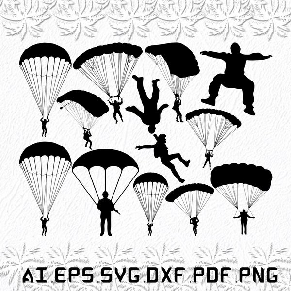 Paratrooper svg, Paratroopers svg, comando svg, military, army, SVG, ai, pdf, eps, svg, dxf, png