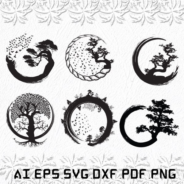 enso ecosystem svg, bonsai tree svg, bonsai svg, ecosystem, enso, SVG, ai, pdf, eps, svg, dxf, png