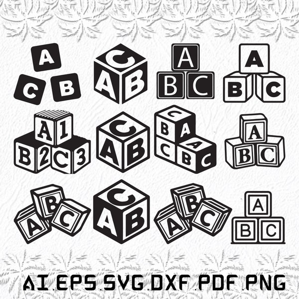 Alphabet Cubes svg, Alphabet Cube svg, Alphabet svg, Cubes, Cube, SVG, ai, pdf, eps, svg, dxf, png