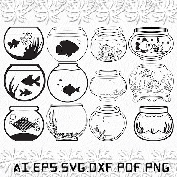 Fish Bowl svg, Fish Bowls svg, Fish svg, Bowl, pet, SVG, ai, pdf, eps, svg, dxf, png