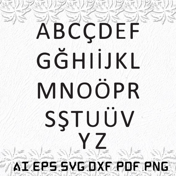 Turkish Letters Svg Turkish Letter Svg Turkish Svg Letters - Etsy Canada