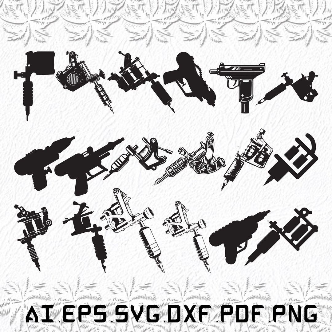Tattoo Machine Gun Svg, Tattoo Machine Guns Svg, Tattoo SVG, Machine