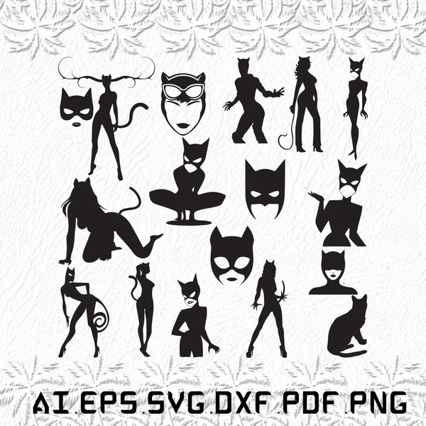 Catwoman svg, Catwomans svg, Frau svg, Katze, Hintern, SVG, ai, pdf, eps, svg, dxf, png