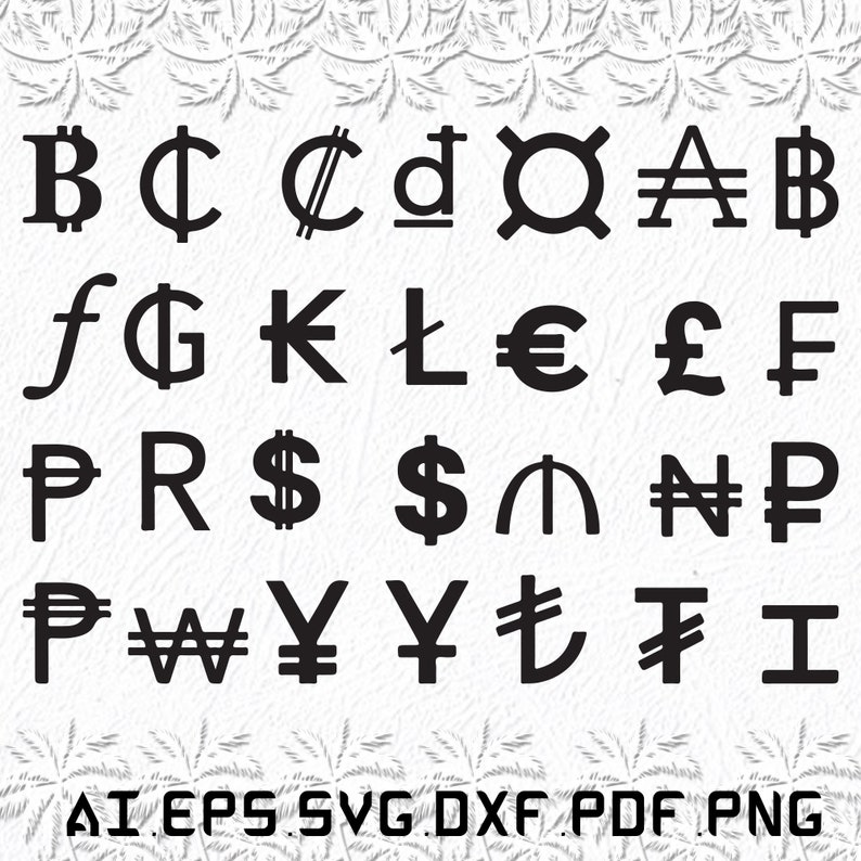Currency Symbols Svg, Currency Symbol Svg, Currency Svg, Country