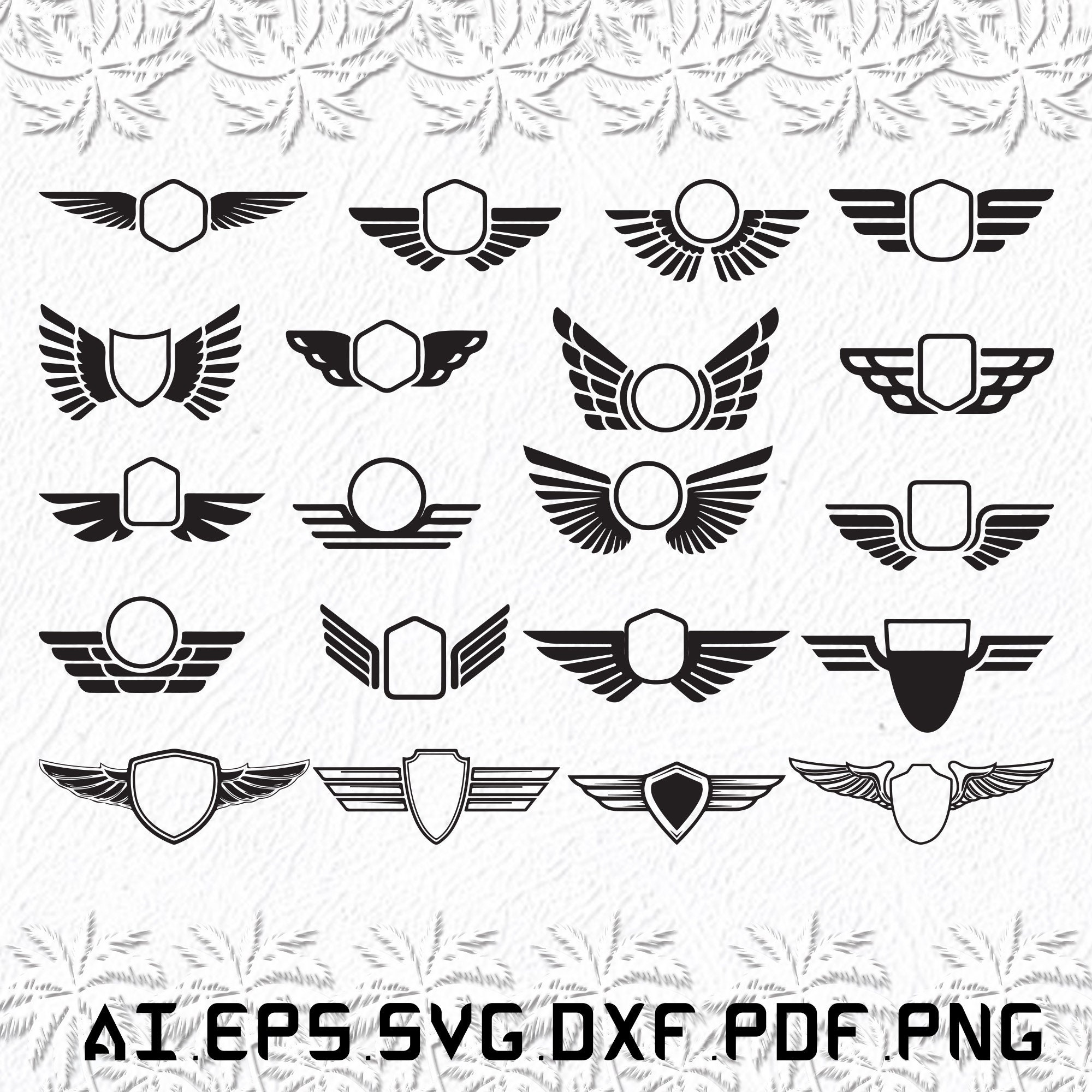 Wings Badge Svg Wing Badge Svg Wings Badges Svg Wing - Etsy Canada