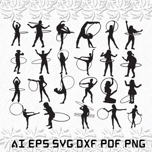 Hula Hoop svg, Hula Hoops svg, Hoop svg, Hula, Fitness, SVG, ai, pdf, eps, svg, dxf, png