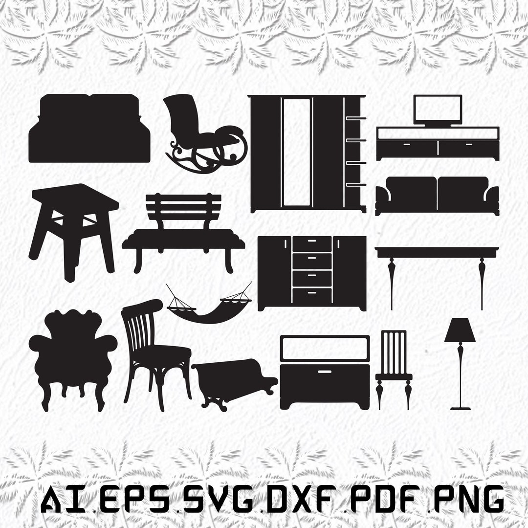 Furniture Svg, Furnitures Svg, Wood Svg, Cute, Nature, SVG, Ai, Pdf ...