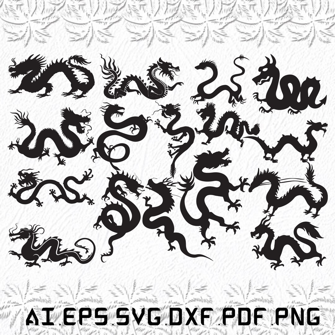Chinese Dragon Svg, Chinese Svg, Dragon Svg, Asia, Red, SVG, Ai, Pdf