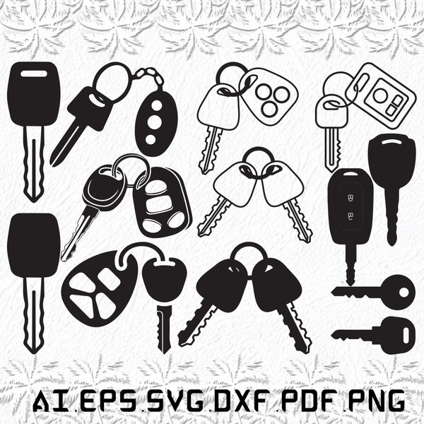 Car Key SVG, Car Keys svg, Car svg, Key SVG, ai, pdf, eps, svg, dxf, png