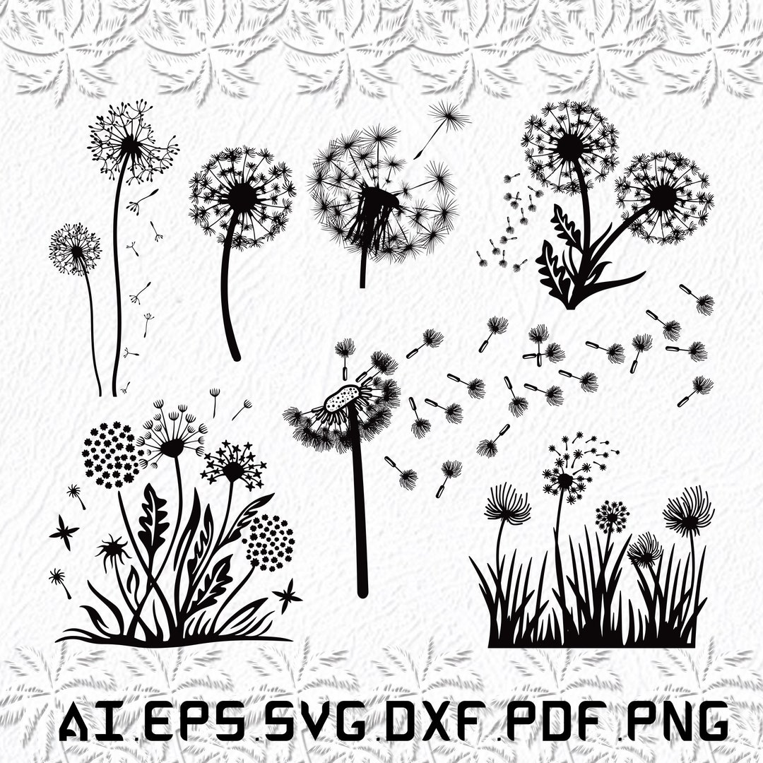 Dandelions Flower Svg, Dandelions Flower Spring Svg, Nature Garden Svg