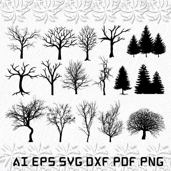 Winter Tree svg, Winter  svg, Tree svg, christmas, Trees, SVG, ai, pdf, eps, svg, dxf, png