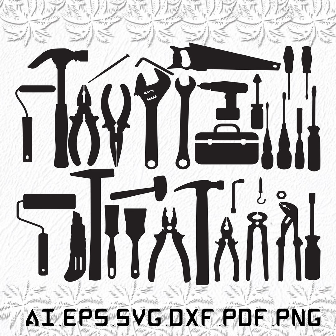 Tools Svg, Hand Work Tools Svg, Tool Svg, Hard Hat, Hand Work, SVG, Ai ...