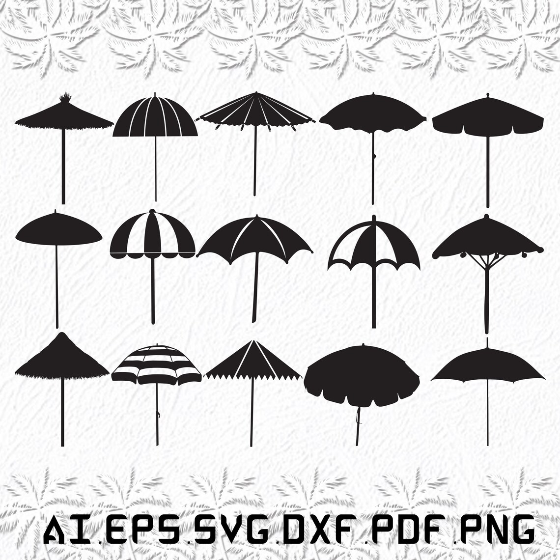 Beach Umbrella Svg Beach Umbrellas Svg Umbrella Svg Beach Etsy