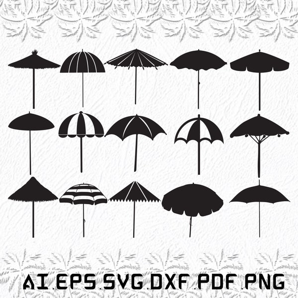Beach Umbrella svg, Beach Umbrellas svg, Umbrella svg, Beach, sea, SVG, ai, pdf, eps, svg, dxf, png