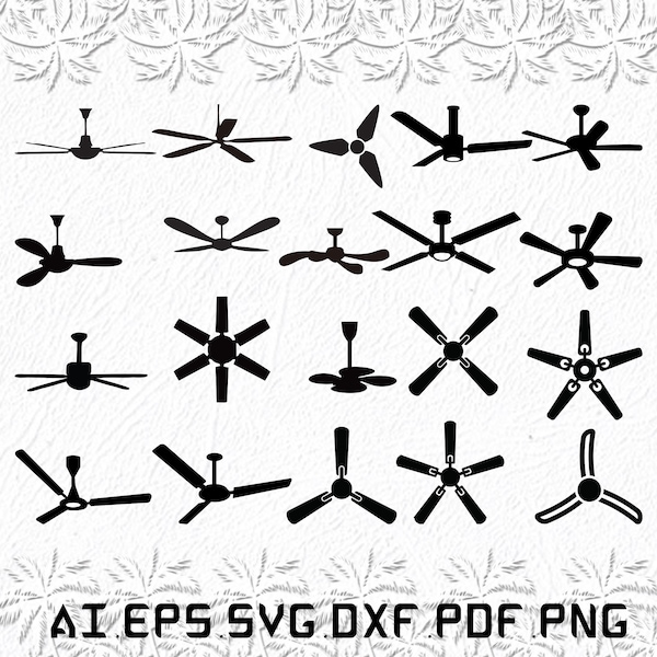 Ceiling Fan svg, Ceiling Fans svg, Ceiling svg, Fan, Fans, SVG, ai, pdf, eps, svg, dxf, png