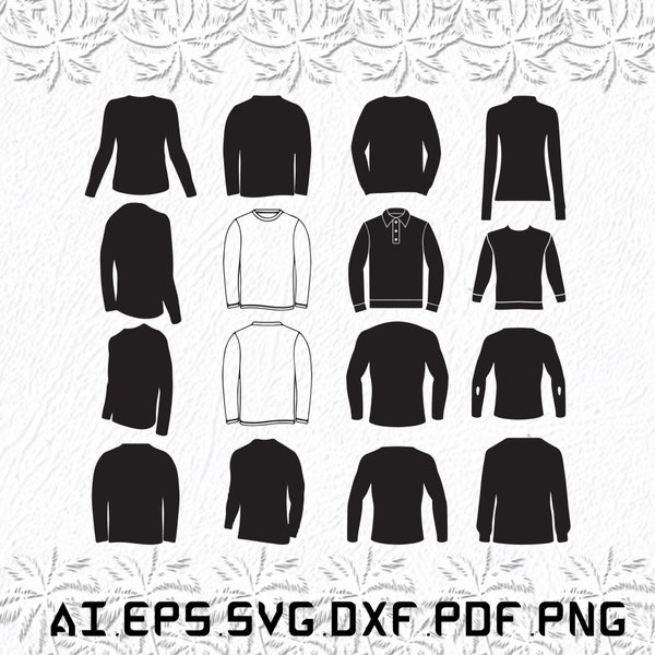 Long Sleeve Tshirt svg, Long Sleeve Tshirts svg, Long Sleeve svg, Tshirt, Fantasy, SVG, ai, pdf, eps, svg, dxf, png