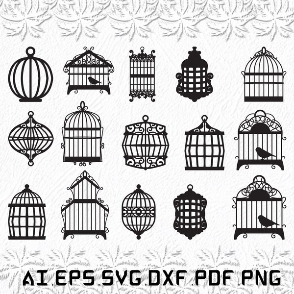 Bird Cage svg, Bird Cages svg, Bird svg, Birds, Cage, SVG, ai, pdf, eps, svg, dxf, png