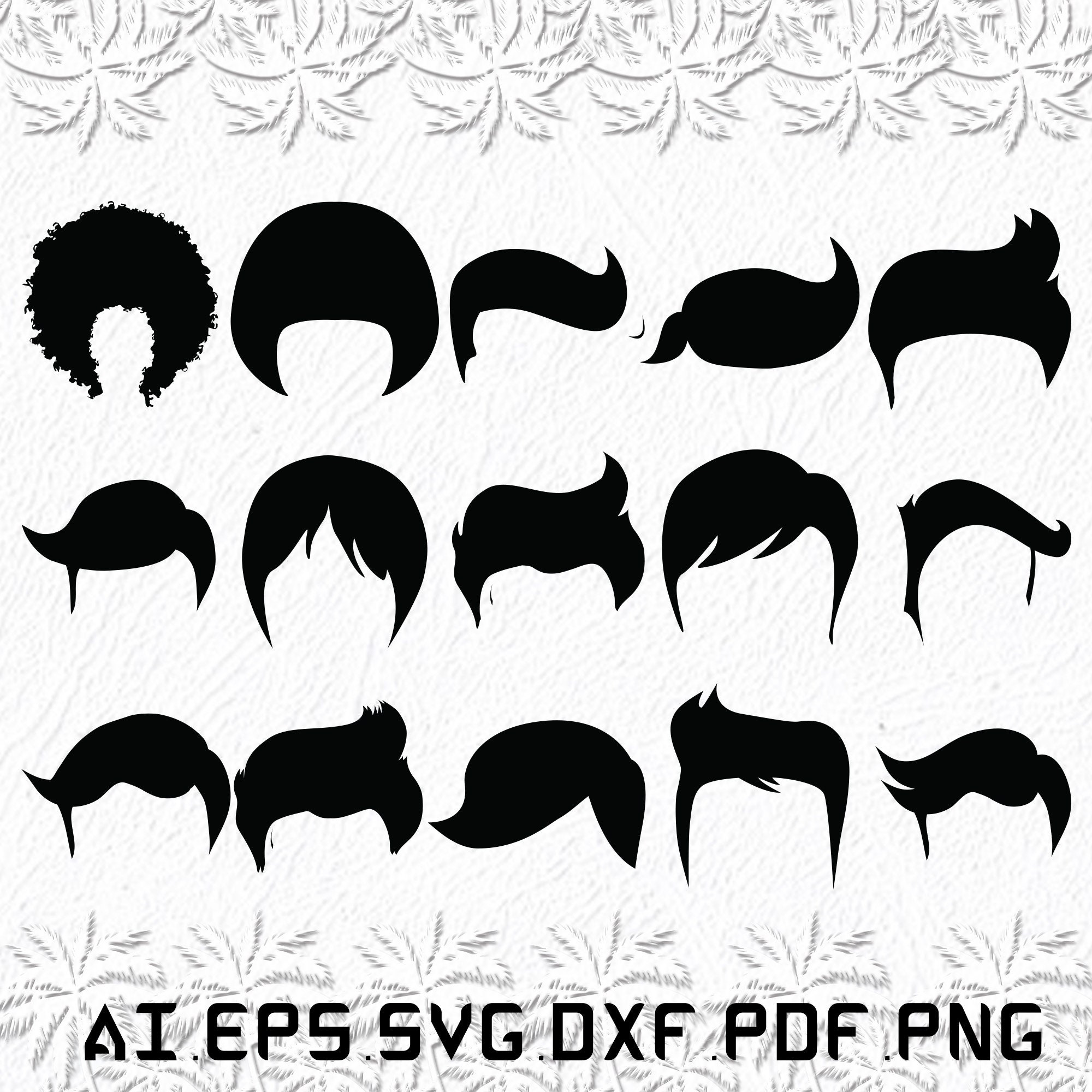 Man Hairstyle SVG Bundle Anime Haircut Svg Man Haircut Svg 