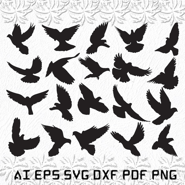 Flying Dove svg, Flying svg, Dove svg, Love, bird, SVG, ai, pdf, eps, svg, dxf, png