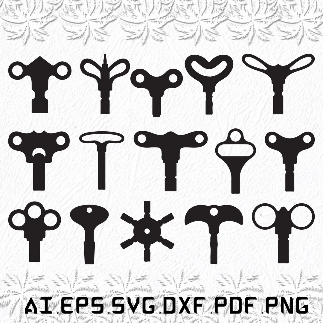 Wind up Keys Svg, Wind up Key Svg, Key Svg, Wind Up, Keys, SVG, Ai, Pdf