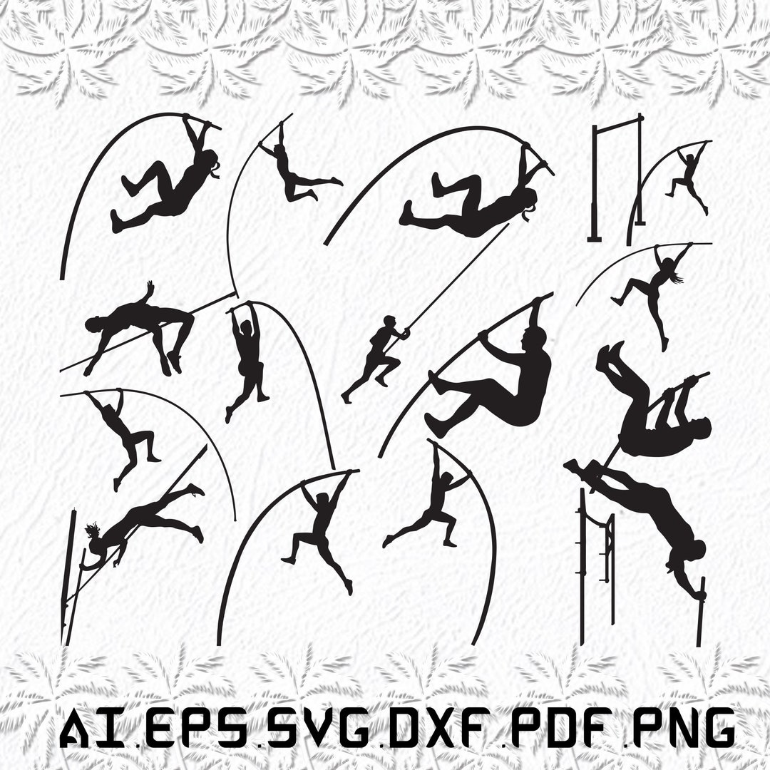 Pole Vault Svg, Pole Svg, Vault Svg, Jump, Sport, SVG, Ai, Pdf, Eps, Svg, Dxf, Png Etsy