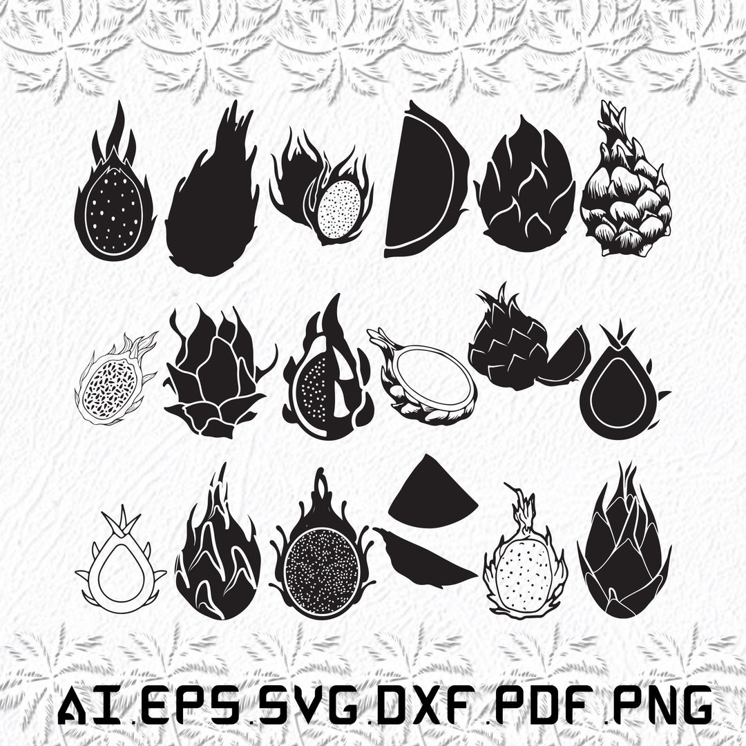 Dragon Fruits Svg, Dragon Fruit Svg, Dragon Svg, Fruit, Fruits, SVG, Ai
