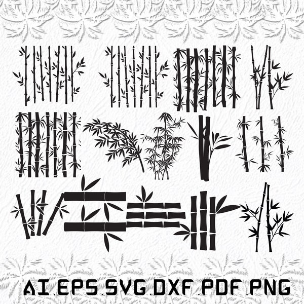 Bamboo svg, Bamboos svg, Green svg, Nature, Panda, SVG, ai, pdf, eps, svg, dxf, png