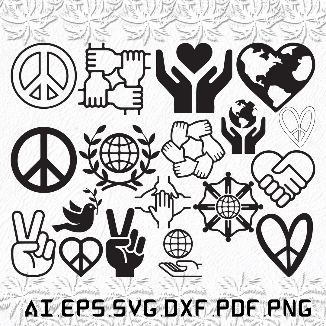 Peace Sign Svg, Peace Signs Svg, Peace Svg, Signs, Peace, SVG, Ai, Pdf, Eps, Svg, Dxf, Png Etsy