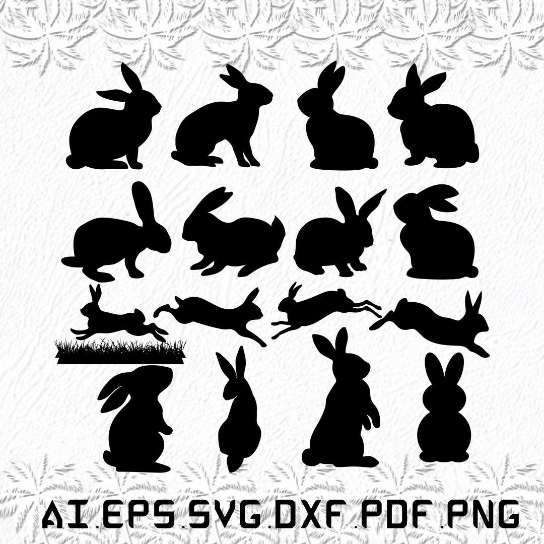 Rabbit Svg, Rabbits Svg, Bunny Svg, Animal, Animals, SVG, Ai, Pdf, Eps ...