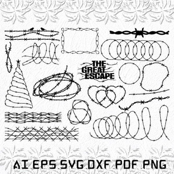 barbed wire svg, barbed svg, wire svg, bard, tree, SVG, ai, pdf, eps, svg, dxf, png
