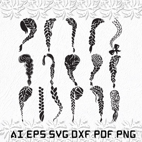 Hair Braided Svg Hair Braideds Svg Hair Svg Braided Head Etsy