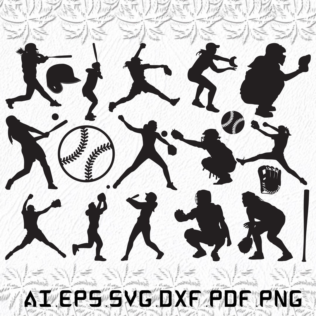 Softball Svg Softballs Svg Soft Svg Balls Baseball SVG Ai Pdf