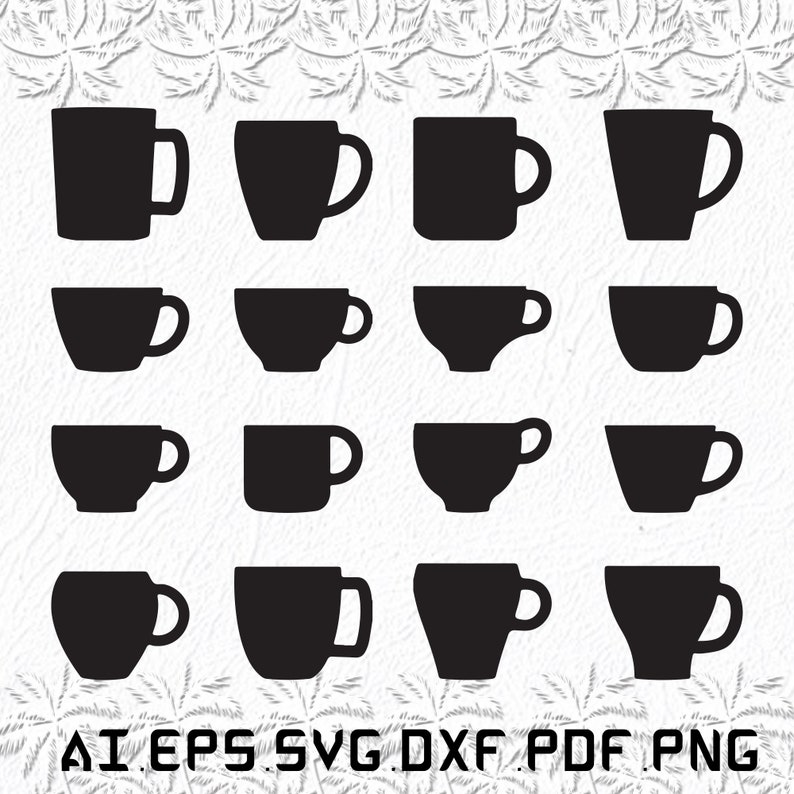 Tea Cup Svg Tea Cups Svg Tea Svg Cups Cup SVG Ai Pdf - Etsy